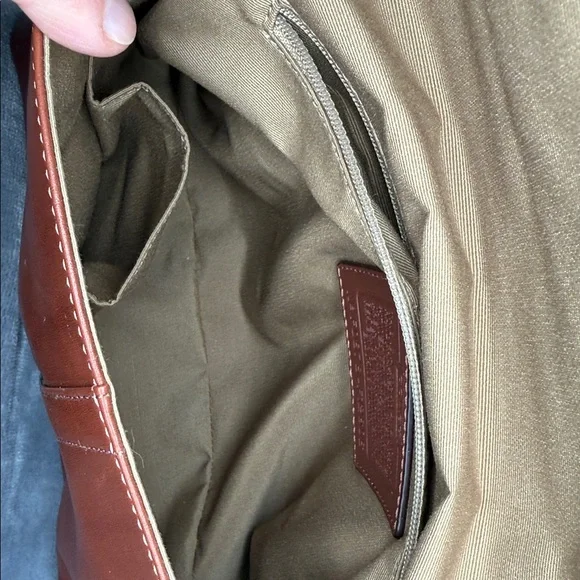 Coach Leather Shoulder Bag in Cognac Brown - Classic Women's Handbag - Picture 5 of 9